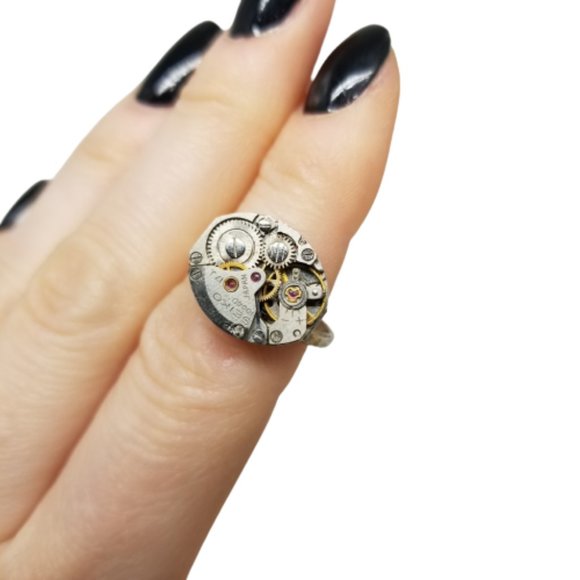 Jewelry - Handmade Ring Watch Steampunk Mechanical Size 7